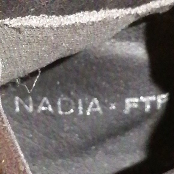 Nadia x FTF Womens Ophelia 17 Thigh High Boot Black Back Laces Zip High Heel 8W - Picture 10 of 10